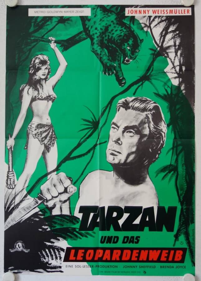 Tarzan and the Leopard Woman re-release german movie poster